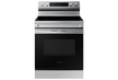 Samsung Electric Range, 4 Black Ceramic Hobs 1 Warming Zone, WiFi, Stainless Steel/Black