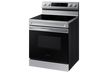Samsung Electric Range, 4 Black Ceramic Hobs 1 Warming Zone, WiFi, Stainless Steel/Black