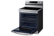 Samsung Electric Range, 4 Black Ceramic Hobs 1 Warming Zone, WiFi, Stainless Steel/Black
