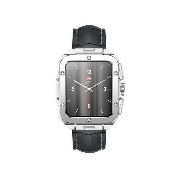 Swiss Military Alps Smart Watch, Silver Grey Silicon Strap