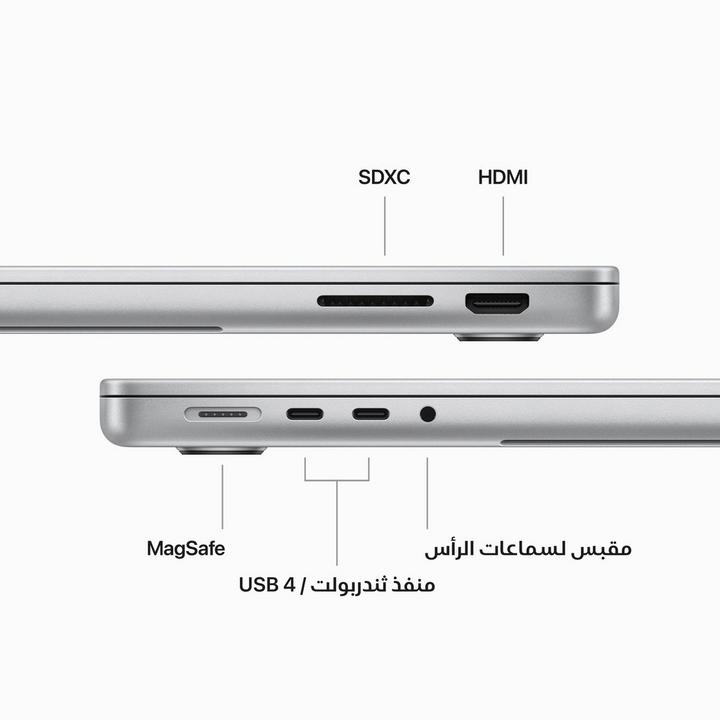 أبل ماك بوك برو،  إم 3، 8 جيجا، 1 تيرا، 14.2 بوصة، فضي