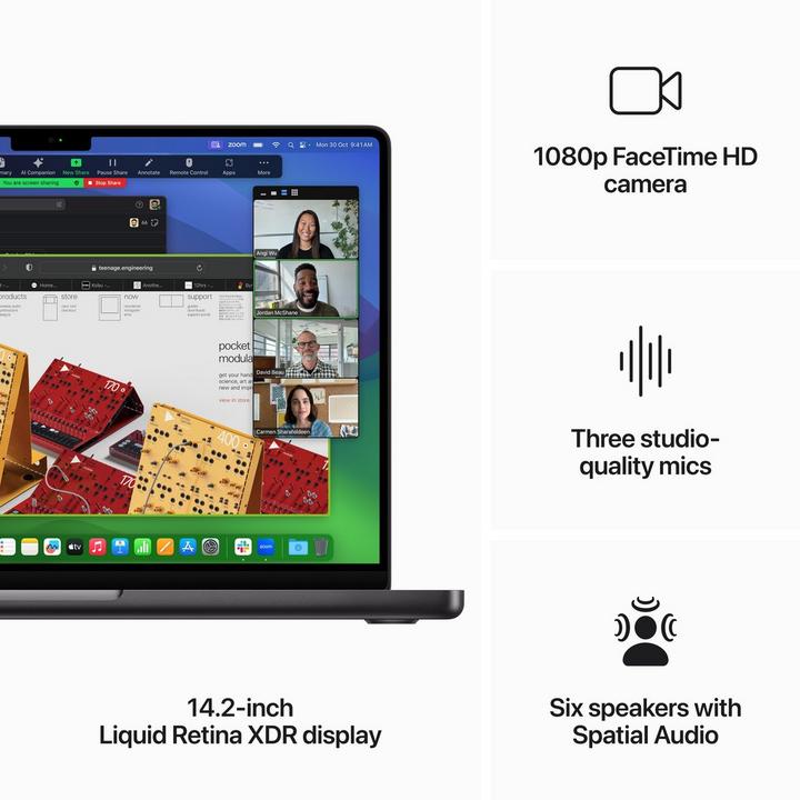 APPLE MacBook Pro, M3 Pro, 18GB, 1TB SSD, 14.2 inch, Space Black