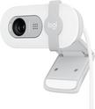 LOGITECH Brio 100 Webcam, FHD 1080p, Shutter, Built-in Mic, White