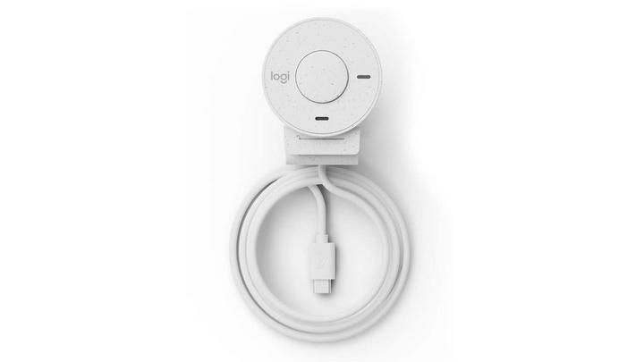 LOGITECH Brio 300 Webcam, FHD 1080p, Shutter, Built-in Mic, Off White