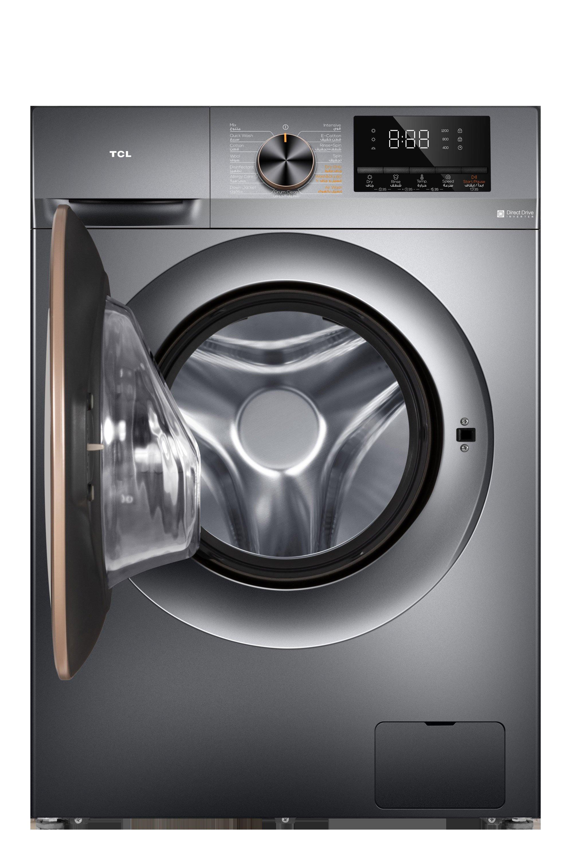 TCL Front Load Washer & Dryer 10kg/7kg, Inverter, 1200rpm, Color Dark Gray 3