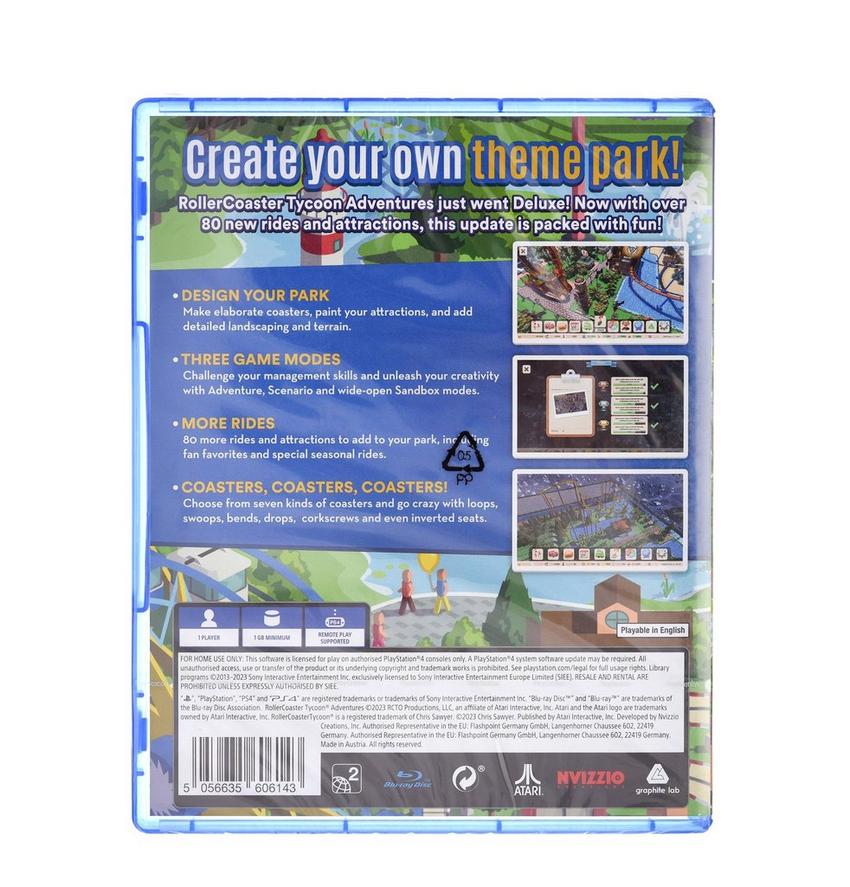 PS4, Rollercoaster Tycoon Adv Deluxe eXtra