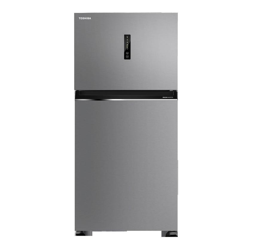 Toshiba Refrigerator,13.8 Cu.ft, Freezer 5.8 Cu.ft, BS Steel, Origin Invertor, Silver - eXtra Toshiba Refrigerator,13.8 Cu.ft, Freezer 5.8 Cu.ft, BS Steel, Origin Invertor, Silver - eXtra