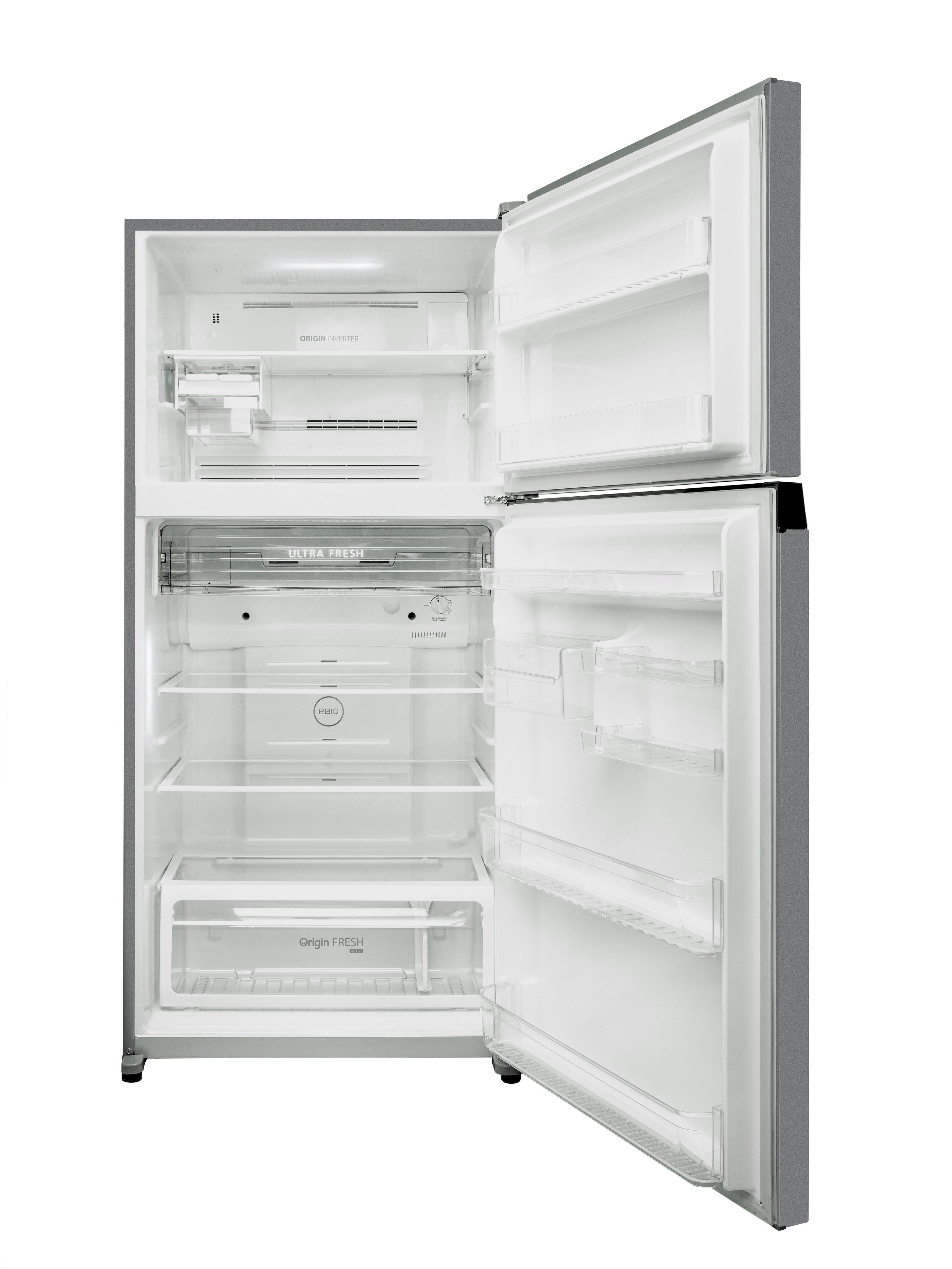 Toshiba Refrigerator,15.7 Cu.ft, Freezer 5.8 Cu.ft, Silver, Origin Invertor 4