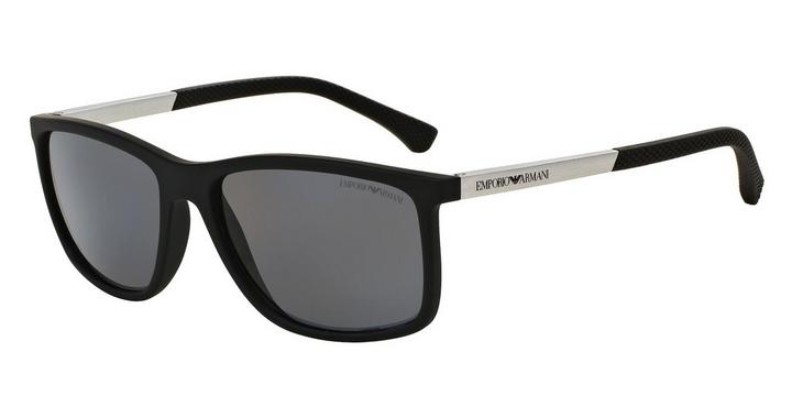 Emporio Armani Womens Rectangular Sunglasses, Black.