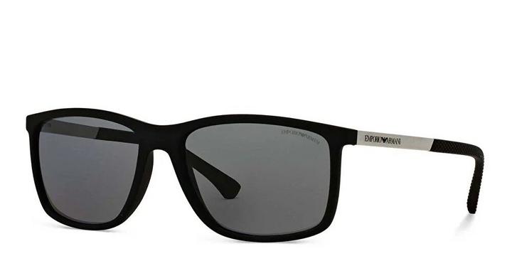 Emporio Armani Womens Rectangular Sunglasses, Black.