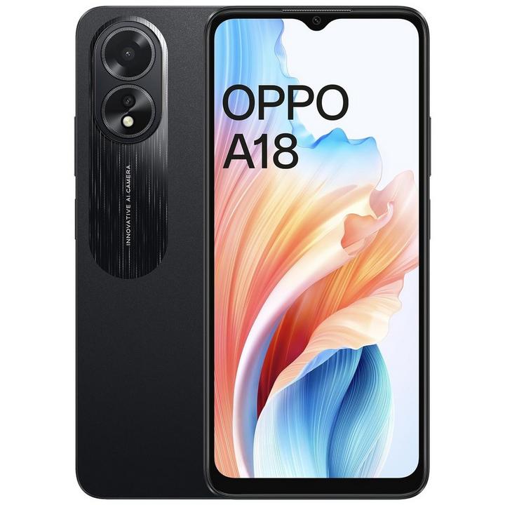 Oppo A18 Smartphone 64GB 4GB RAM Glowing Black