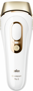 Braun Silk Pro 5  for Women and Men with 4 Extras, White & Gold.
