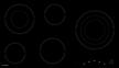 Ariston Built In Electric Vitro Ceramic Hob 90 cm, 5 Cooking Zones, Black.