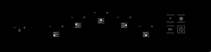 Ariston Built In Electric Vitro Ceramic Hob 90 cm, 5 Cooking Zones, Black.
