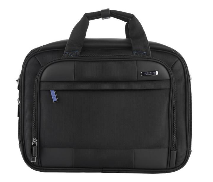 AMERICAN TOURISTER Merit Laptop Briefcase, 14 Inch, Black eXtra