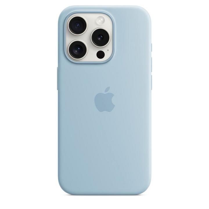 Apple iPhone 15 Pro Silicone Case with MagSafe,Light Blue