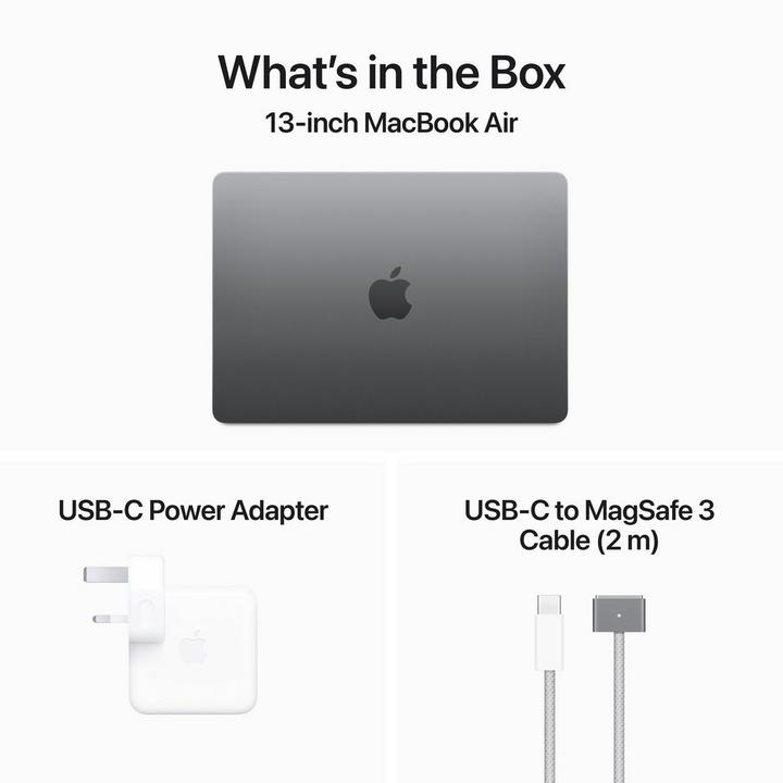 Apple MacBook Air, M3, 8GB, 256GB SSD, 13.6 inch, Space Grey