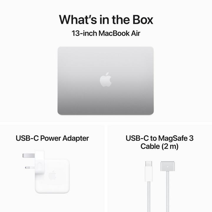 Apple MacBook Air, M3, 8GB, 256GB SSD, 13.6 inch, Silver