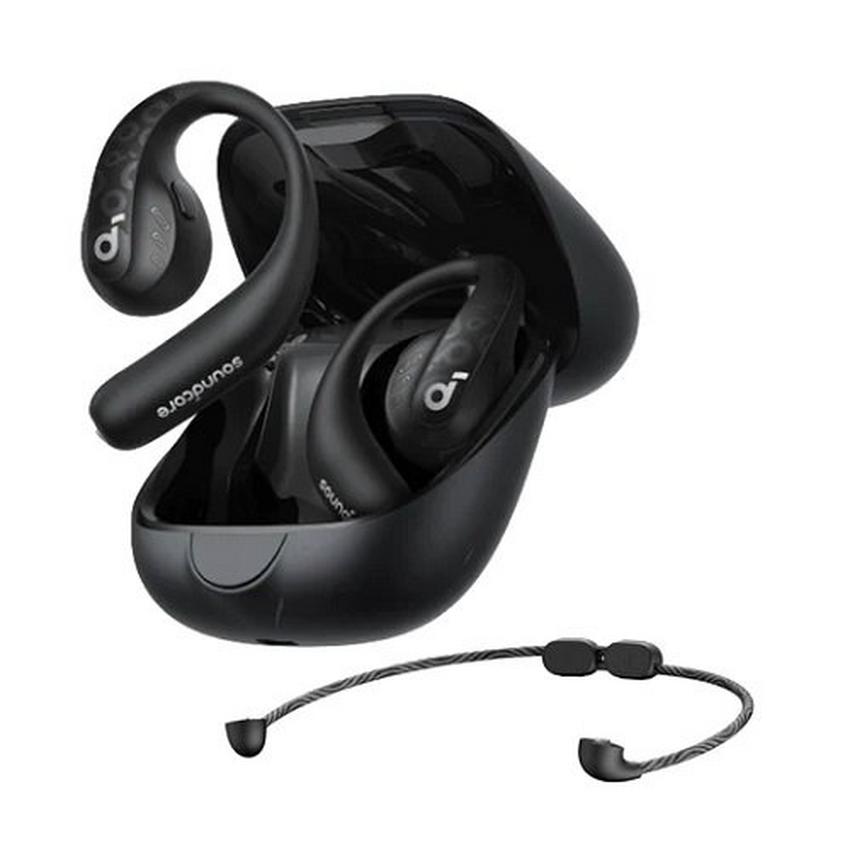 NOUKAJU Silicone Protective Case For Soundcore AeroFit 2 - Shockproof Cover With Carabiner