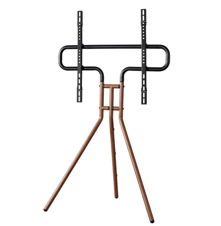 HAMA, Easel Design TV Stand, Up to 75 inch, Walnut Wood Look
