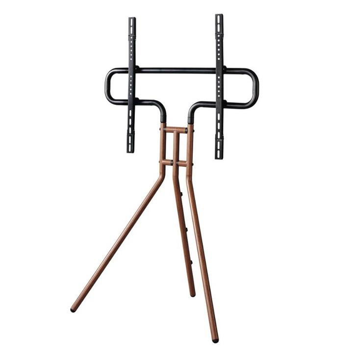 HAMA, Easel Design TV Stand, Up to 75 inch, Walnut Wood Look