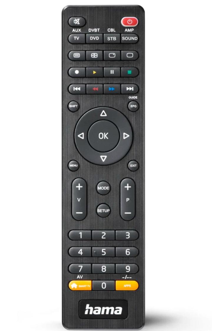 Hama, Universal TV Remote Control, Infra-red, for 8 Devices