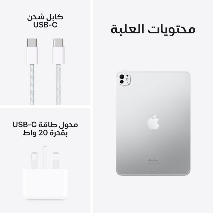 ابل ايباد برو 2024، واي فاي، 11 بوصة، 256 جيجا، فضي