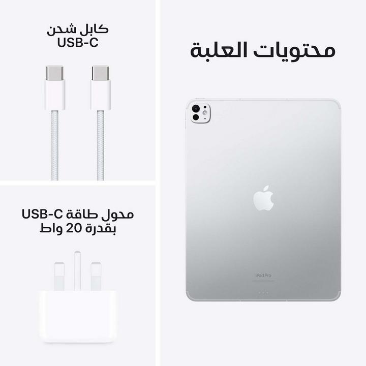 ابل ايباد برو 2024، واي فاي، 13 بوصة، 256 جيجا، فضي