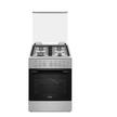 Haier, 60Cm, Gas Cooker, 4 Gas Burner, Grill Function, Full Safety, Inox Silver