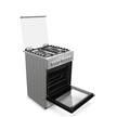 Haier, 60Cm, Gas Cooker, 4 Gas Burner, Grill Function, Full Safety, Inox Silver
