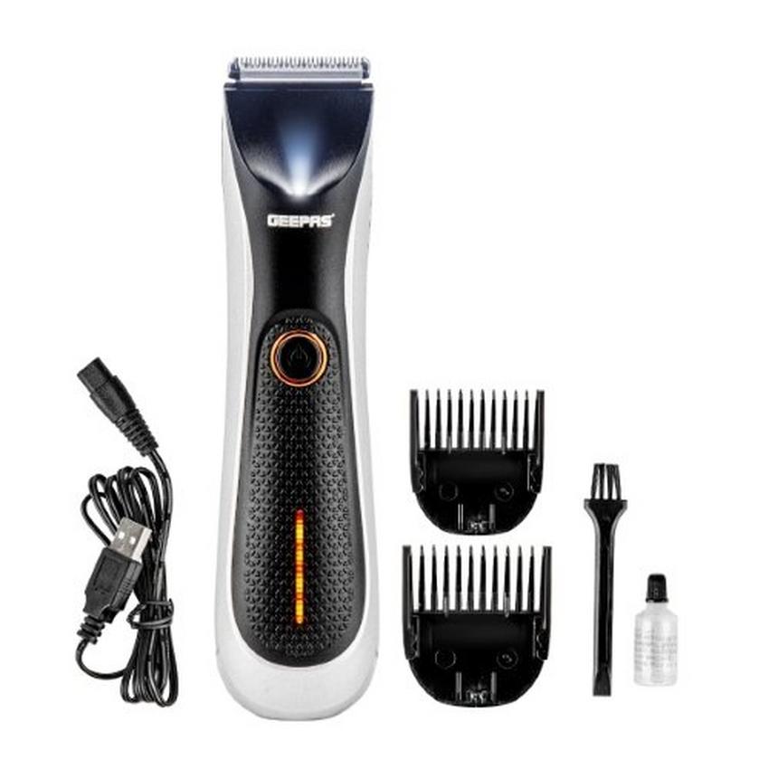 Geepas Rechargeable Trimmer Dry USB Charging Black eXtra Oman