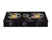 Optima 3 Burner Glass Top Gas Stove Black