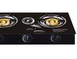 Optima 3 Burner Glass Top Gas Stove Black