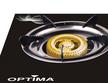 Optima 3 Burner Glass Top Gas Stove Black