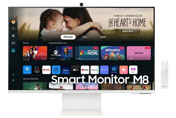 SAMSUNG M8 Smart Flat Monitor, 32 inch UHD, Speaker, Tiltable, Warm White