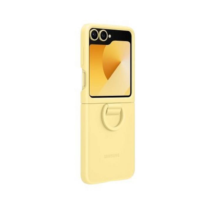 SAMSUNG Galaxy Flip 6 Silicone Case with Ring, Yellow
