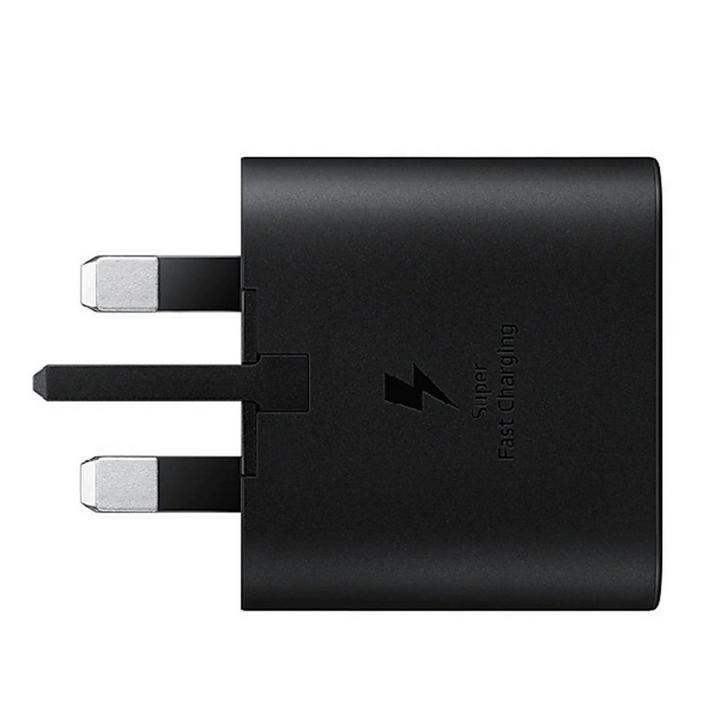 Samsung USB-C AC Wall Charger Adapter With UK Plug FOC UNIT, 25W, Black