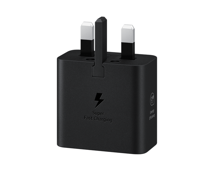 Samsung USB-C AC Wall Charger Adapter With UK Plug FOC UNIT, 25W, Black