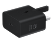 Samsung USB-C AC Wall Charger Adapter With UK Plug FOC UNIT, 25W, Black