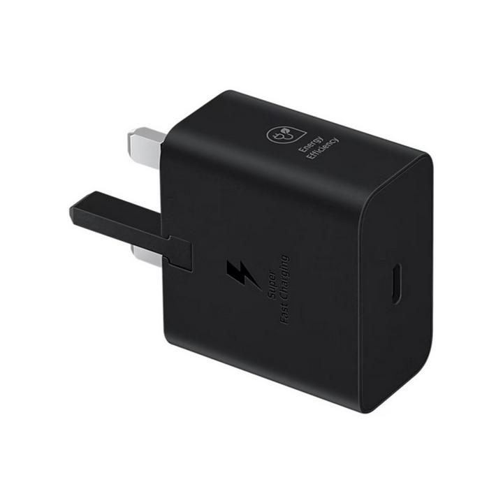 Samsung USB-C AC Wall Charger Adapter With UK Plug FOC UNIT, 25W, Black