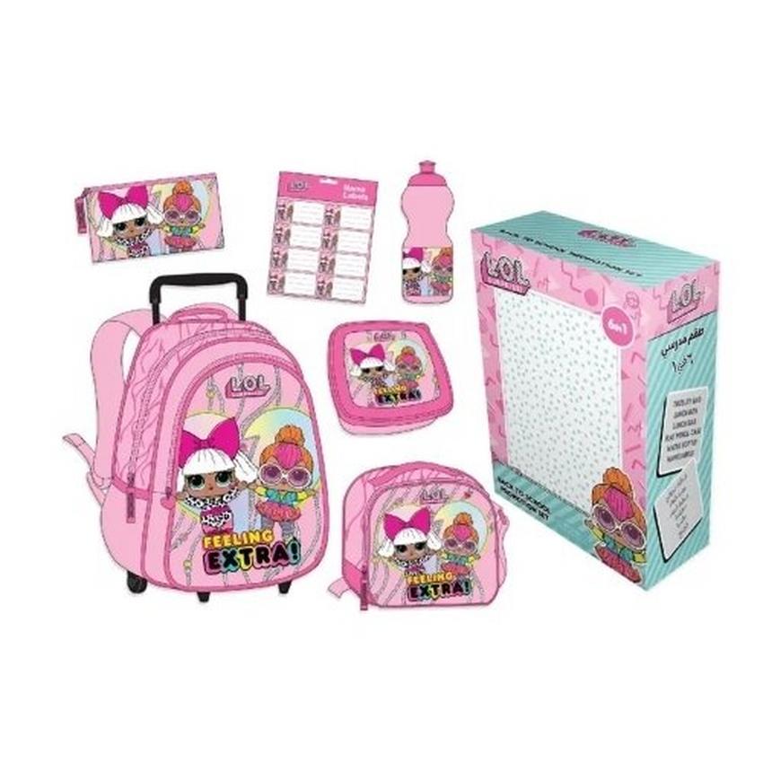Lol 6In1 Trolley Set, 16 Inch, Pink eXtra Oman