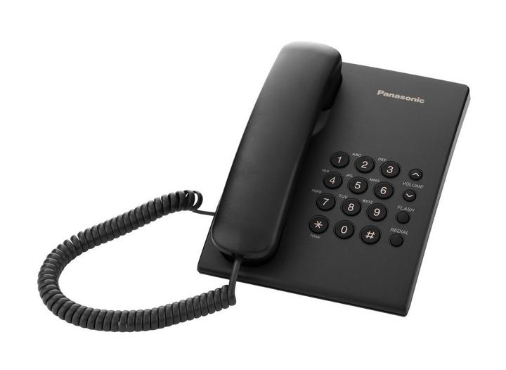 باناسونيك KX-TS500FXB هاتف سلكي، أسود