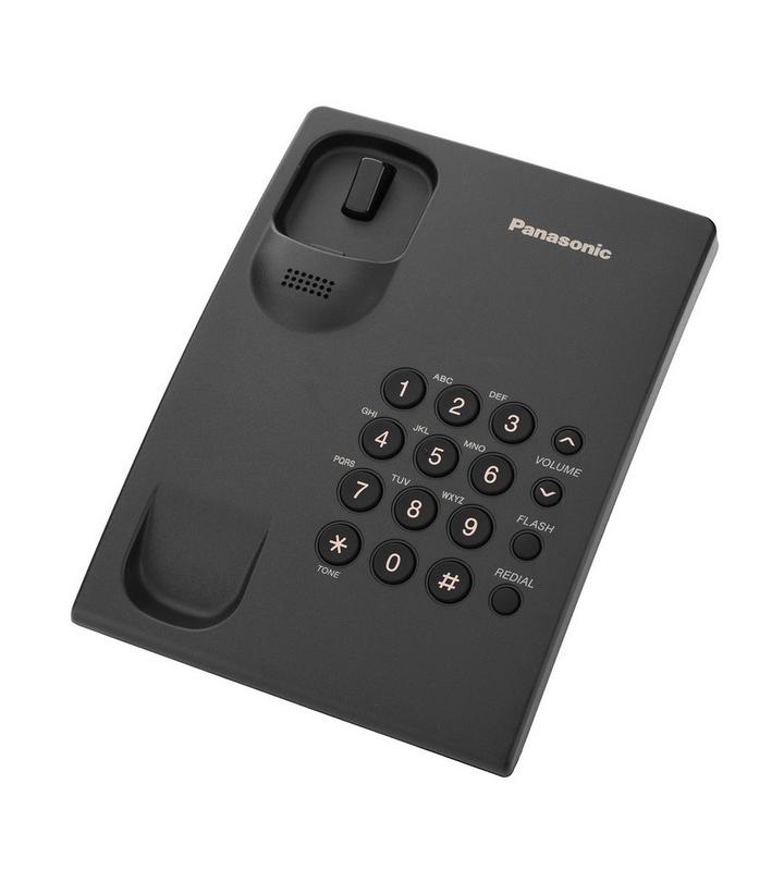 باناسونيك KX-TS500FXB هاتف سلكي، أسود