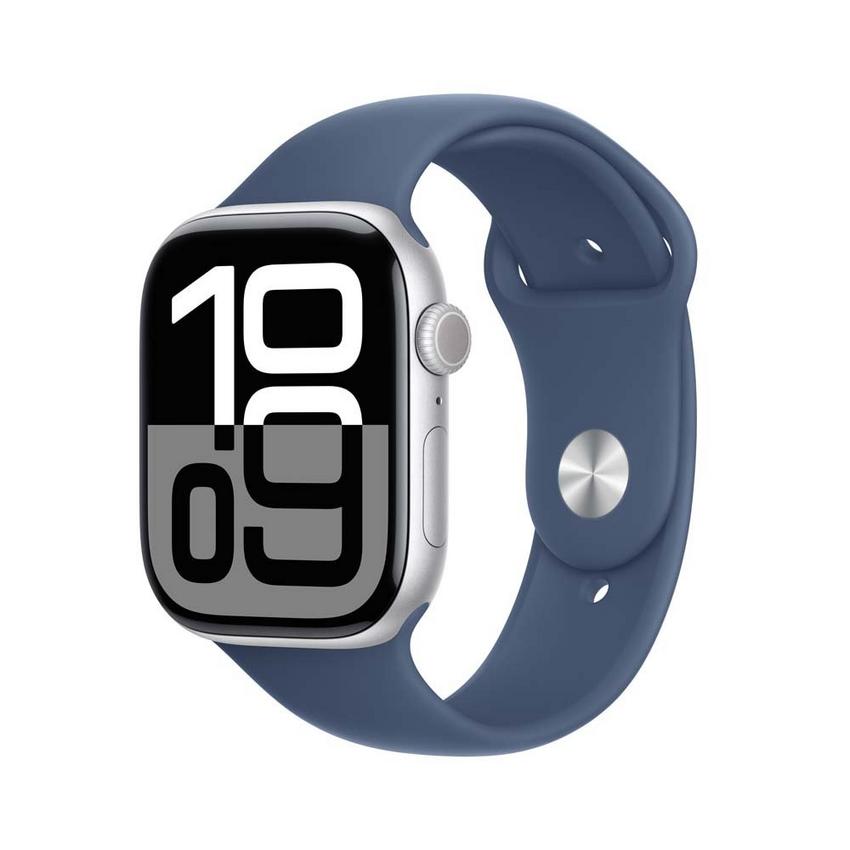 Apple Watch Series 10 GPS 42MM Silver Aluminium Case with Denim Sport Band S M eXtra Oman