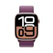 Apple Watch Series 10 GPS 42MM Rose Gold Aluminium Case with Plum Sport Loop