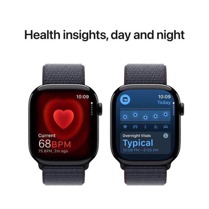 Apple Watch Series 10 GPS 46MM Jet Black Aluminium Case with Ink Sport Loop