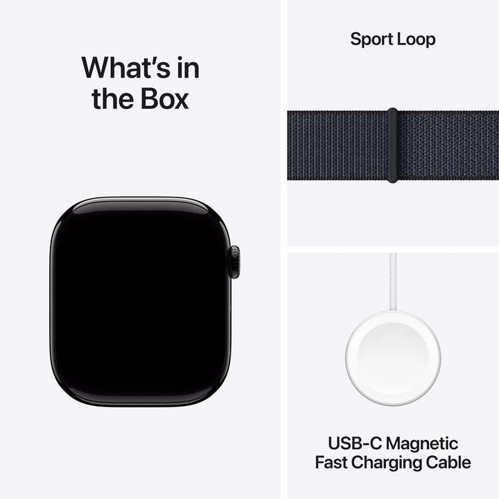 Apple Watch Series 10 GPS 46MM Jet Black Aluminium Case with Ink Sport Loop
