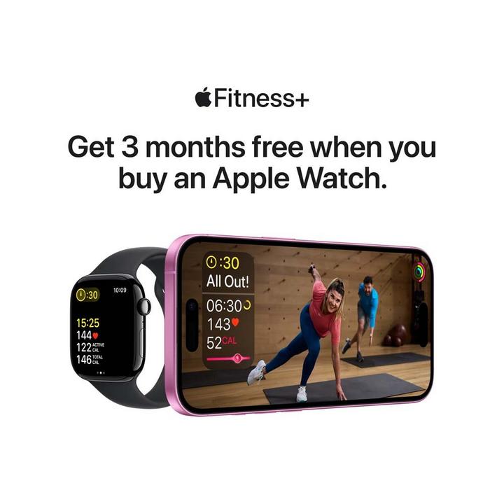 Apple Watch Series 10 GPS 46MM Jet Black Aluminium Case with Ink Sport Loop