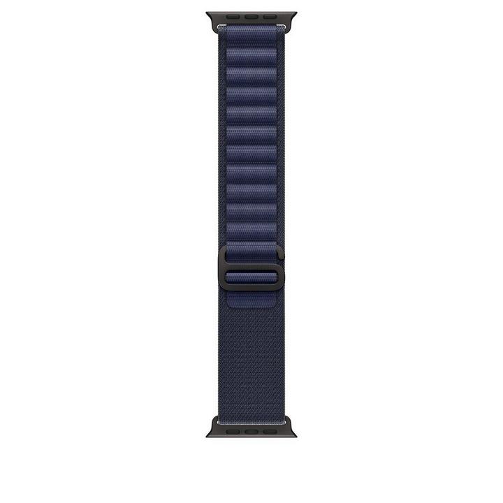 Apple 49MM Navy Alpine Loop, Large, Natural Titanium Finish