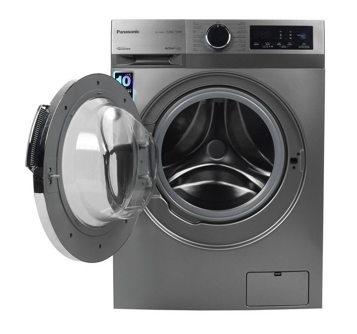 Panasonic Front Load Washing Machine, 7kg, Inverter, Hygiene Care, Silver